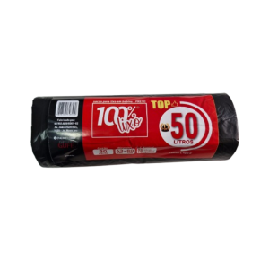 SACO DE LIXO PRETO 50L - KIT C/10 PACOTES